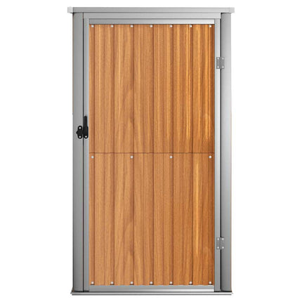 redskabsskur til haven 88x89x161 cm galvaniseret stål brun