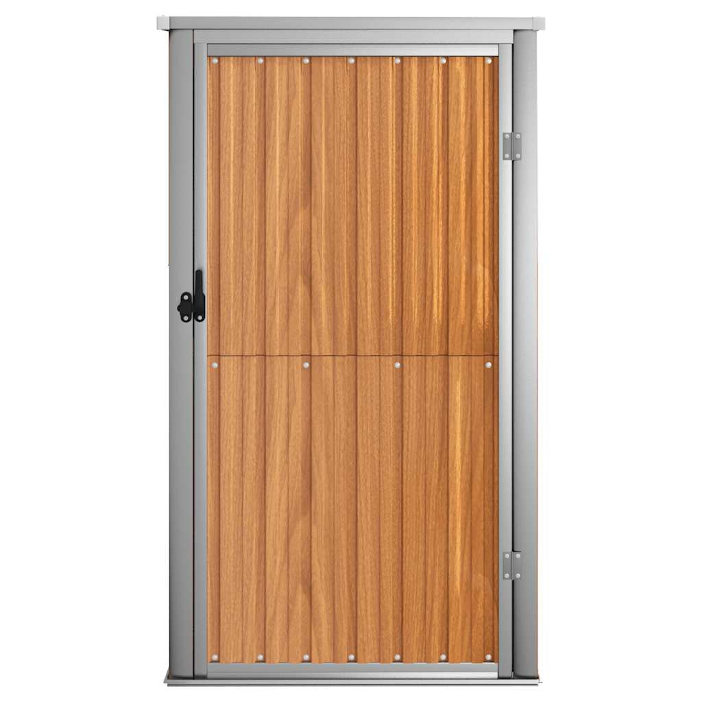 redskabsskur til haven 88x89x161 cm galvaniseret stål brun