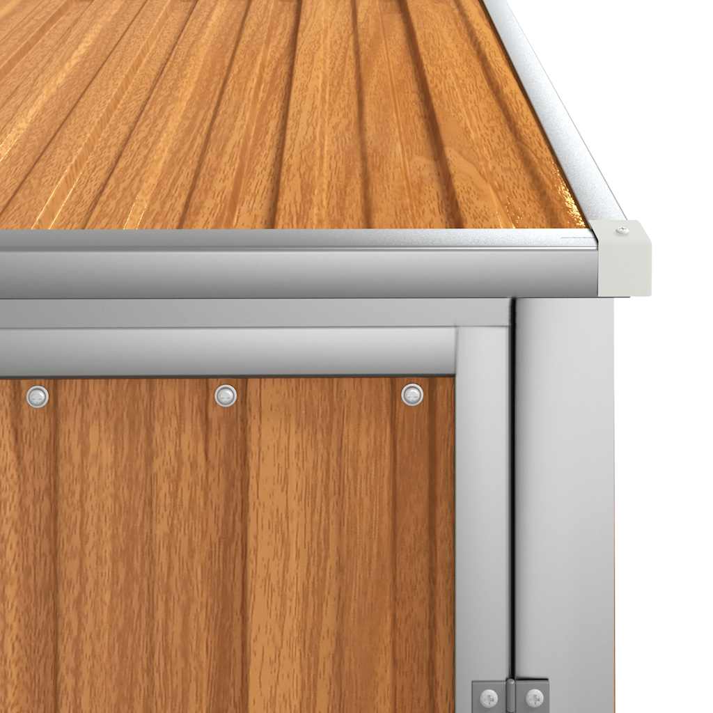 redskabsskur til haven 88x89x161 cm galvaniseret stål brun