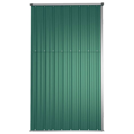 redskabsskur til haven 161x89x161 cm galvaniseret stål grøn