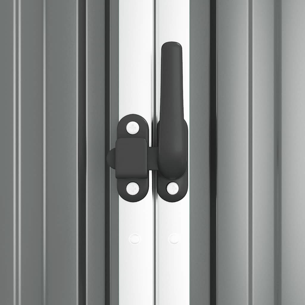 redskabsskur til haven 161x89x161 cm galvaniseret stål grå