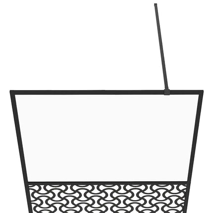 brusevæg 90x195 cm klart sikkerhedsglas sort