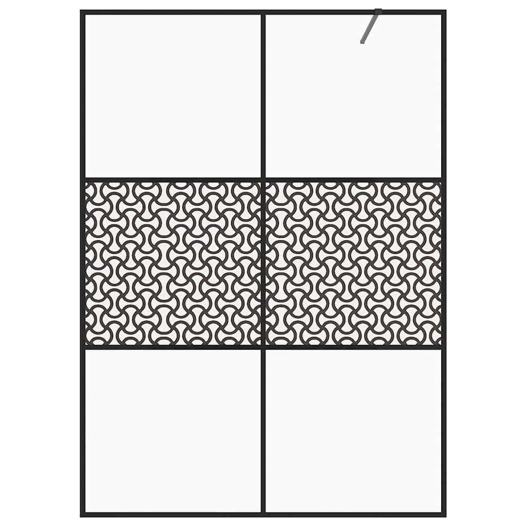 brusevæg 140x195 cm med klart sikkerhedsglas