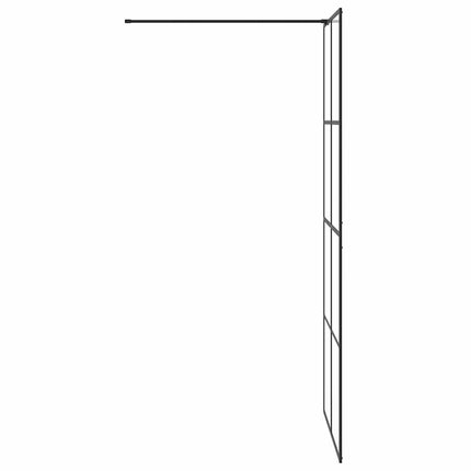 brusevæg 90x195 cm klart sikkerhedsglas sort