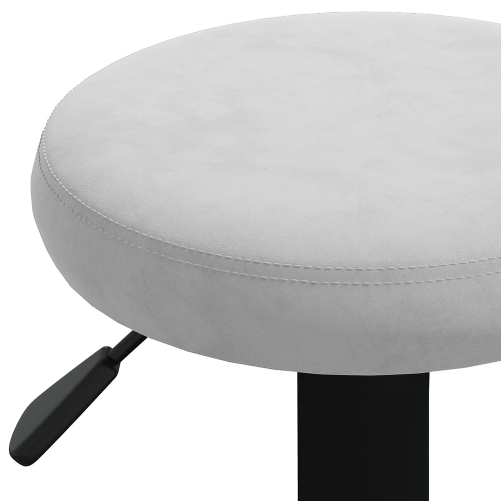 barstole 2 stk. fløjl lysegrå