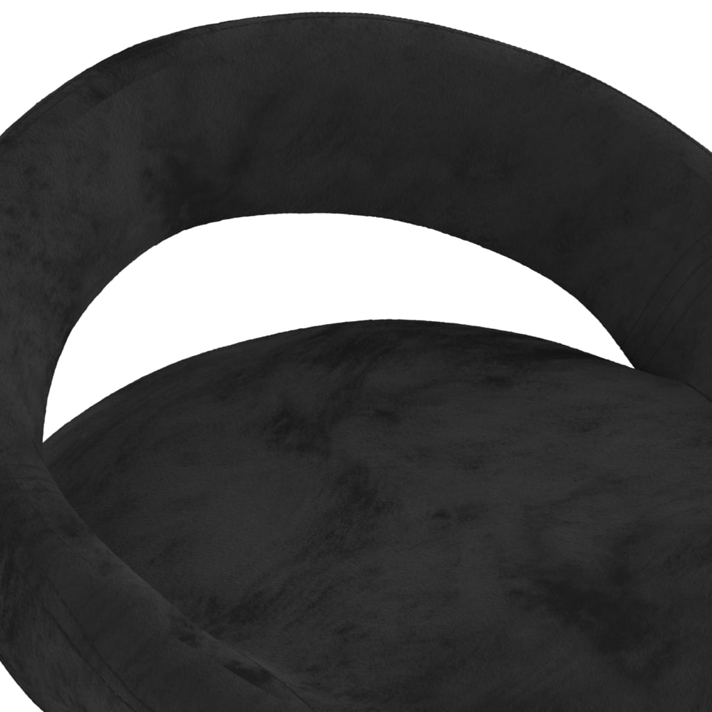 barstole 2 stk. fløjl sort