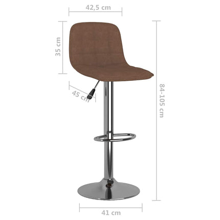 barstole 2 stk. stof brun