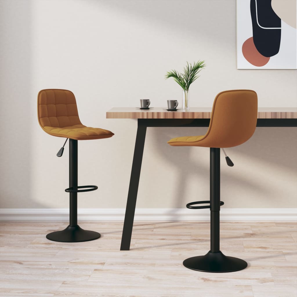 barstole 2 stk. fljl brun