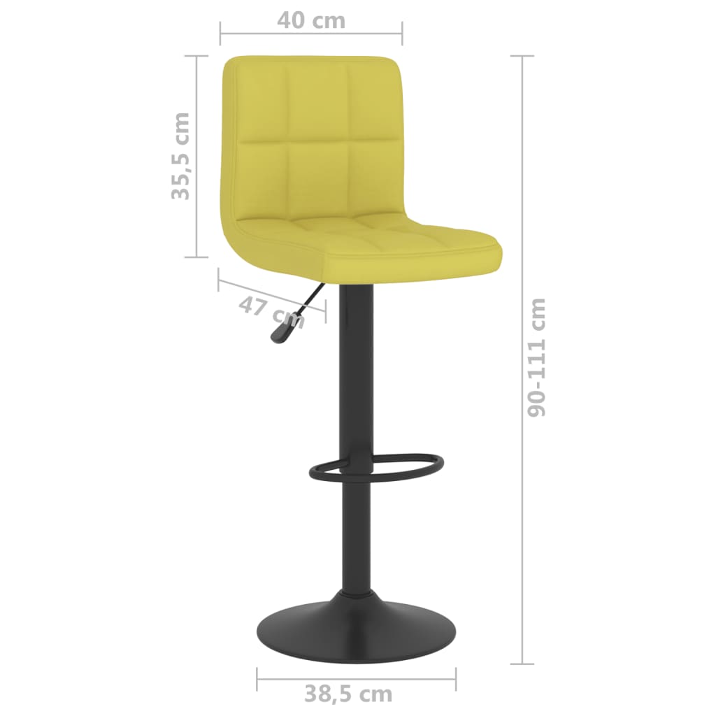 barstole 2 stk. stof grøn