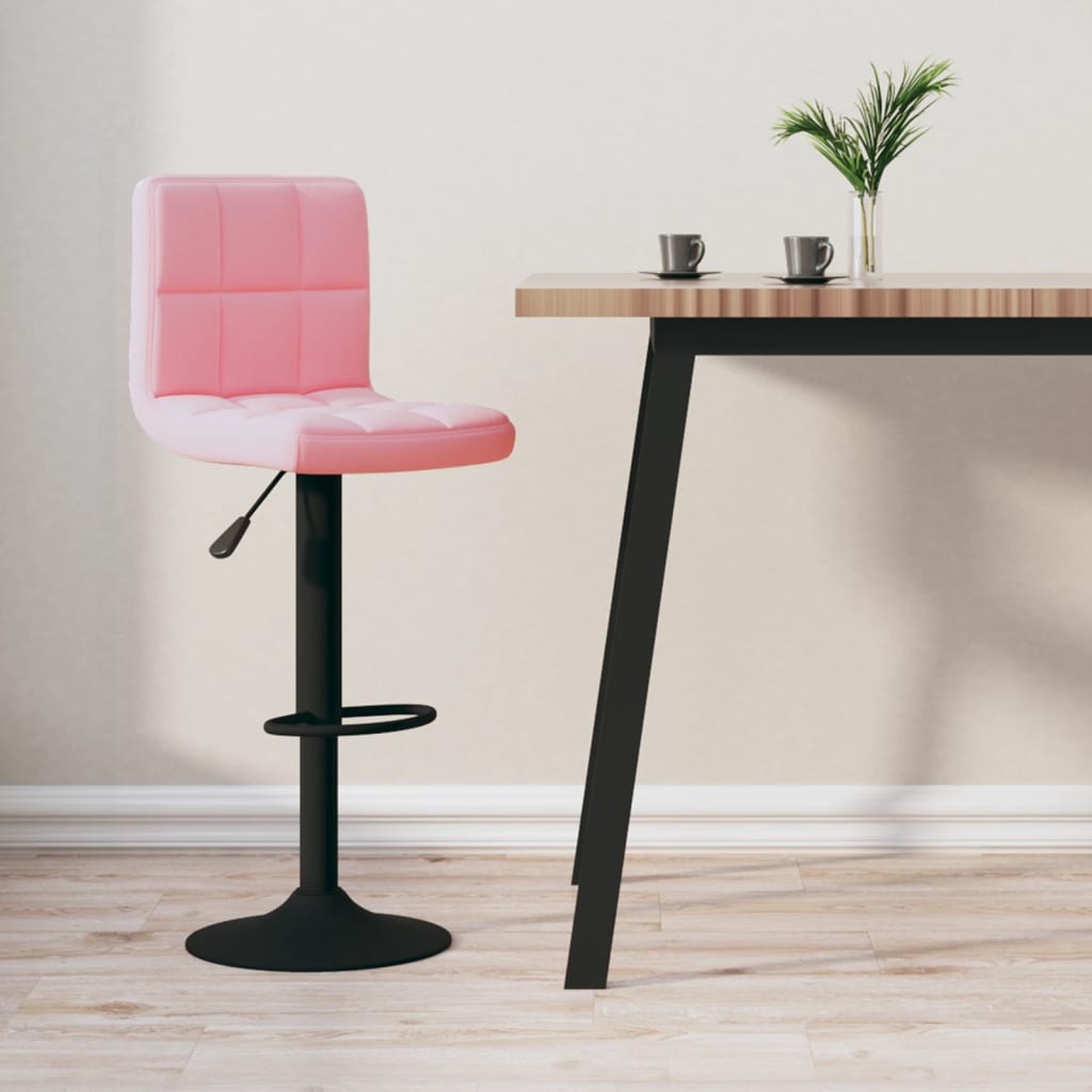 barstol fløjl pink billede