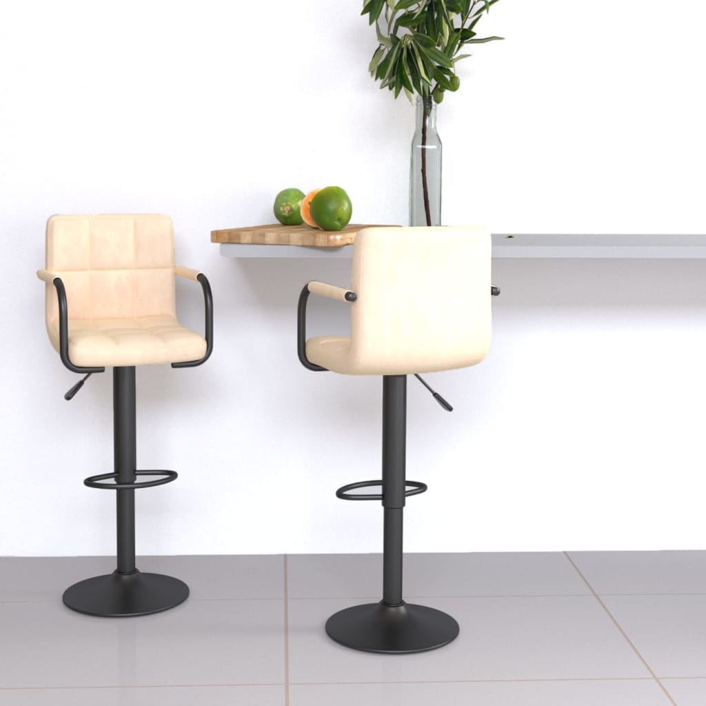 barstole 2 stk. fljl cremefarvet