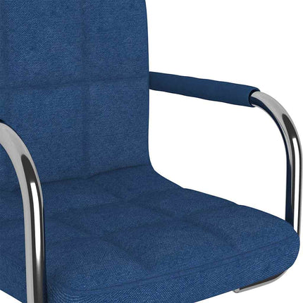 drejelig kontorstol stof blå