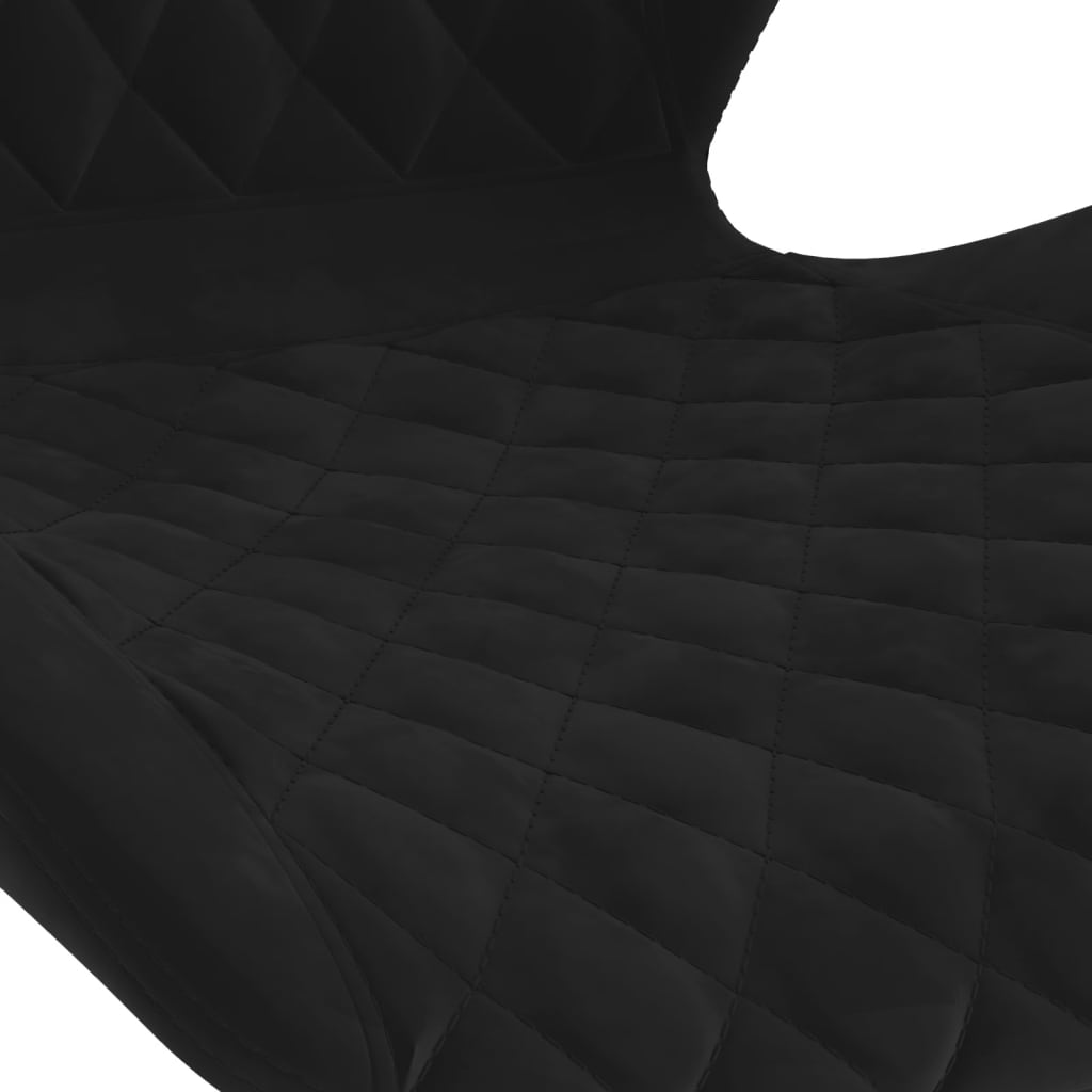 barstole 2 stk. fløjl sort