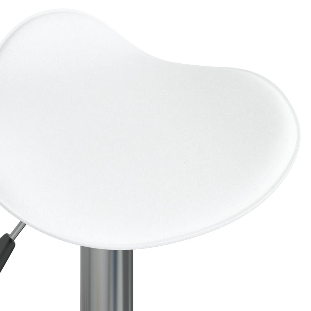 barstol stål og kunstlæder krom og hvid