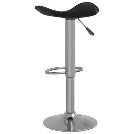 barstole 2 stk. stål og kunstlæder krom og sort