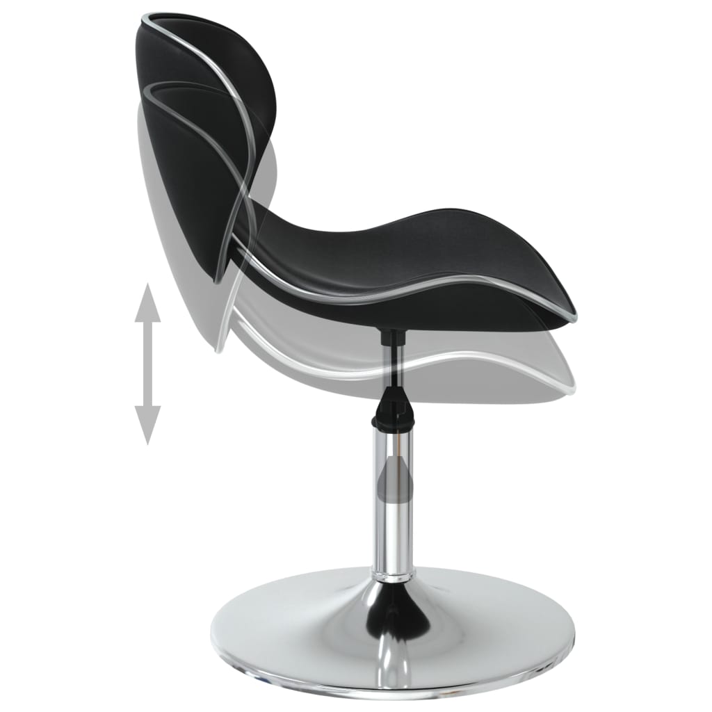 spisebordsstole 2 stk. kunstlæder sort