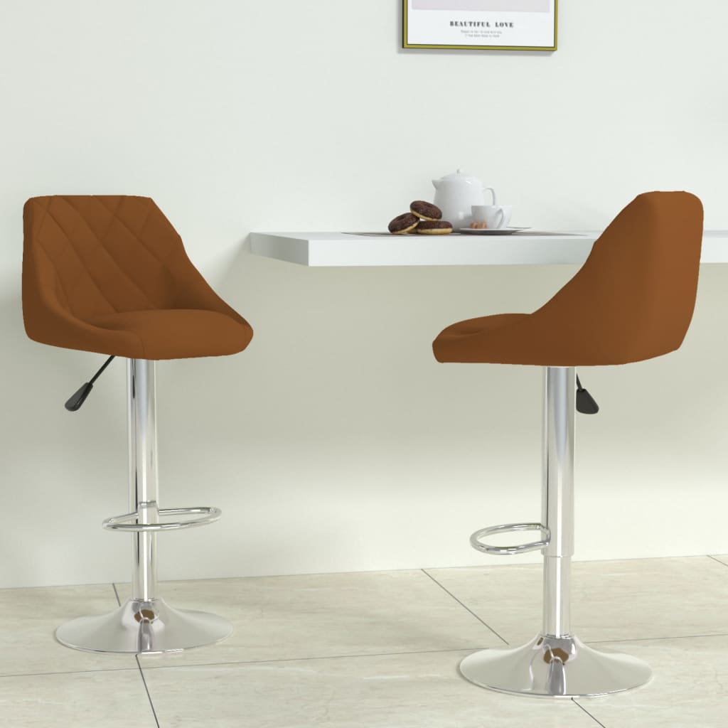 barstole 2 stk. fljl brun