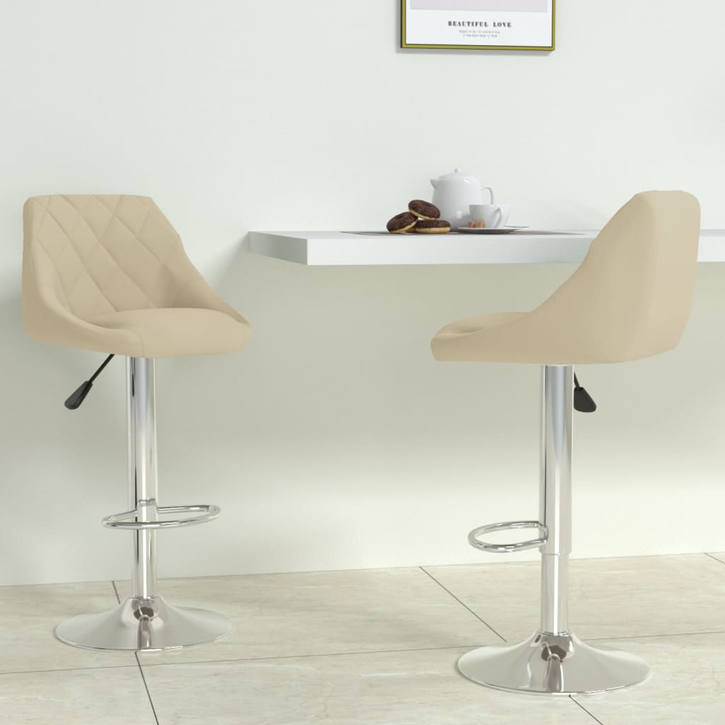 barstole 2 stk. fljl cremefarvet