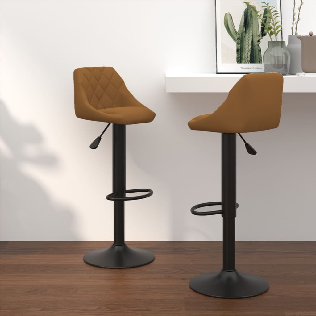 barstole 2 stk. fljl brun