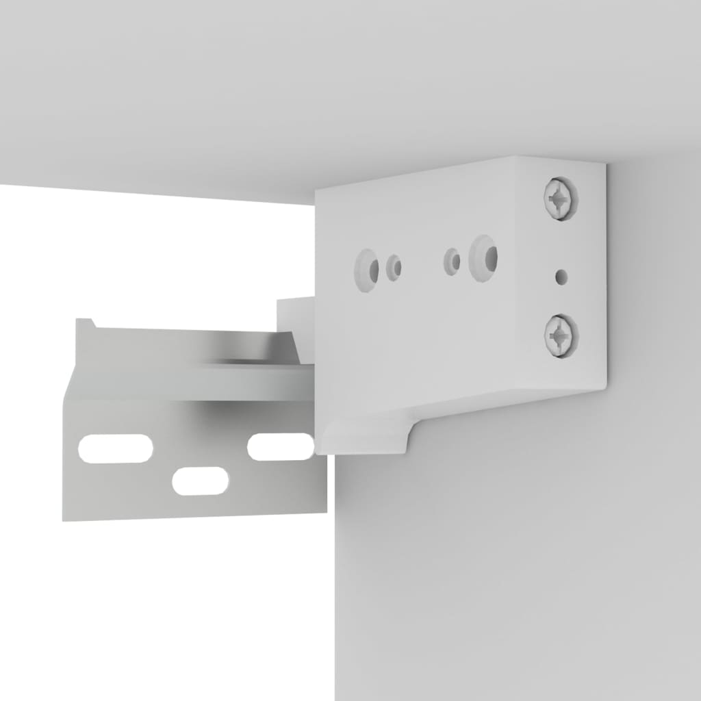 væghængt tv-bord 102x35x35 cm konstrueret træ hvid