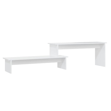 tv-bord 180x30x43 cm konstrueret træ hvid