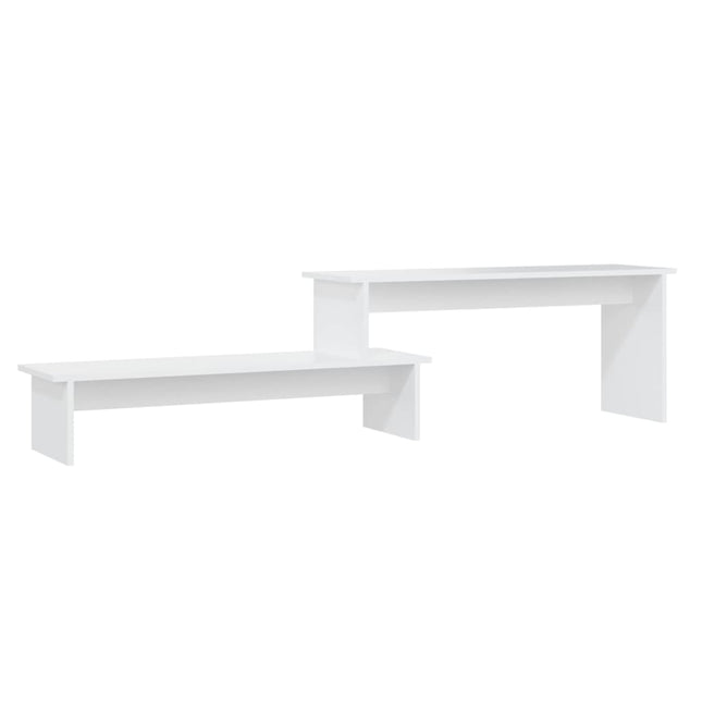 tv-bord 180x30x43 cm konstrueret træ hvid