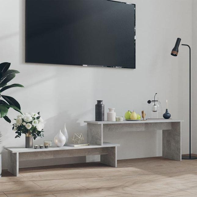 tv-bord 180x30x43 cm konstrueret træ betongrå