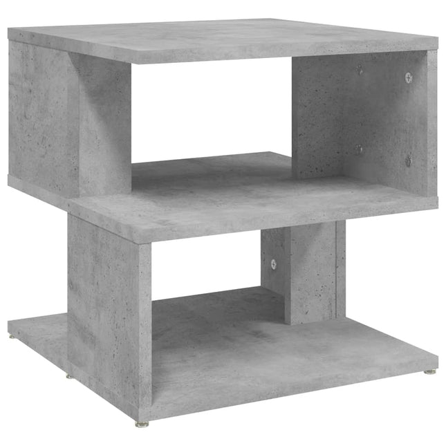 sidebord 40x40x40 cm konstrueret træ betongrå