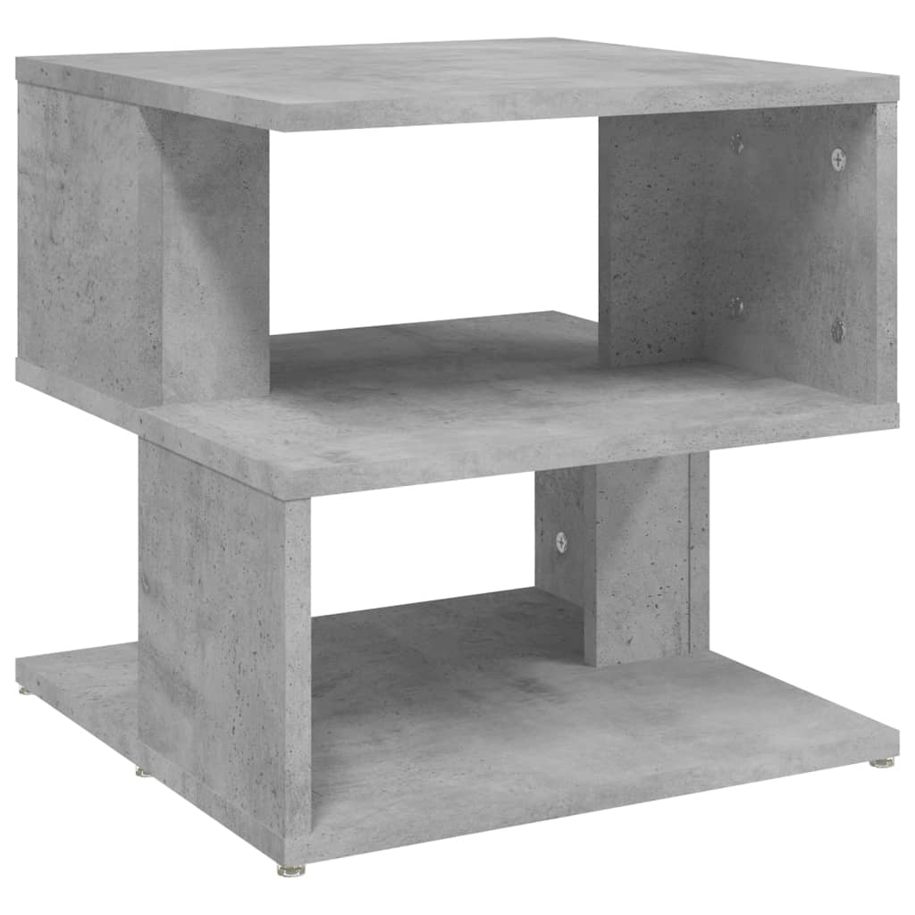 sidebord 40x40x40 cm konstrueret træ betongrå
