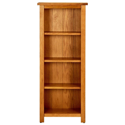bogreol med 4 hylder 45x22x110 cm massivt egetræ