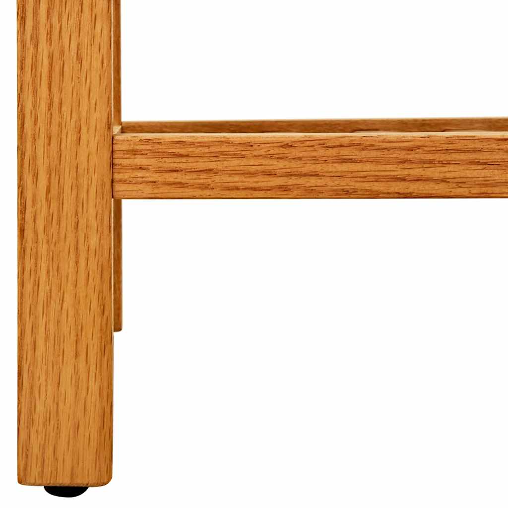 skostativ med 4 hylder 100x27x80 cm massivt egetræ