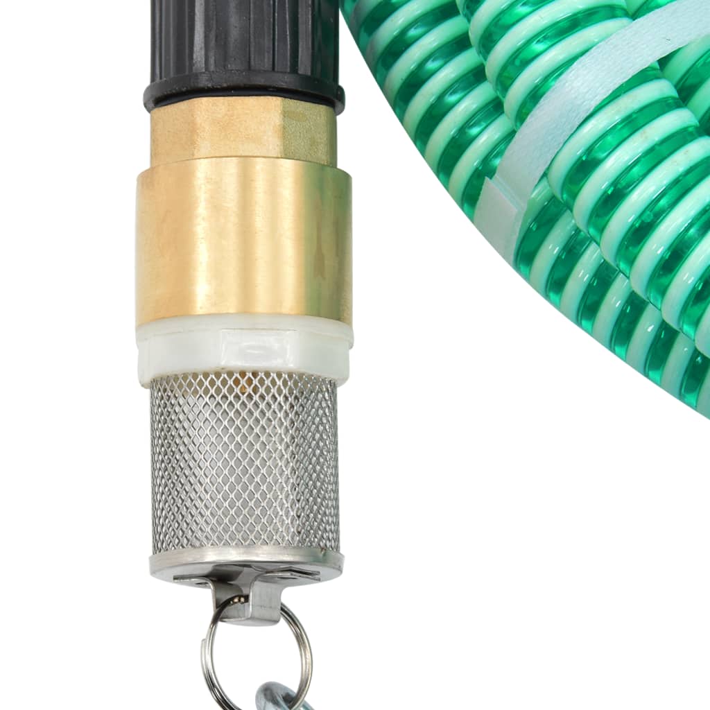 sugeslange med messingkoblinger 1,1" 3 m PVC grøn