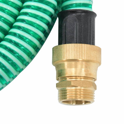 sugeslange med messingkoblinger 1,1" 3 m PVC grøn