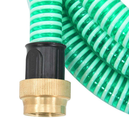 sugeslange med messingkoblinger 1,1" 7 m PVC grøn