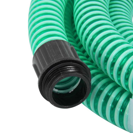 sugeslange med messingkoblinger 1,1" 15 m PVC grøn
