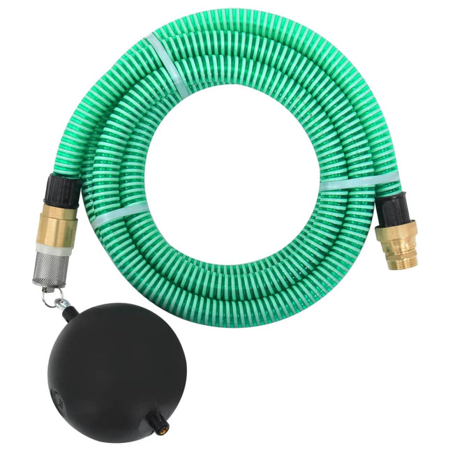 sugeslange med messingkoblinger 1,1" 25 m PVC grøn