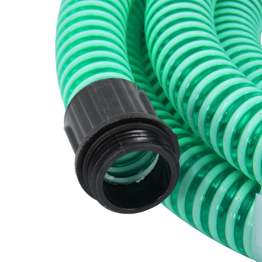 sugeslange med messingkoblinger 1,1" 25 m PVC grøn