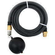 sugeslange med messingkoblinger 1,1" 4 m PVC sort