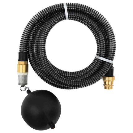 sugeslange med messingkoblinger 1,1" 4 m PVC sort