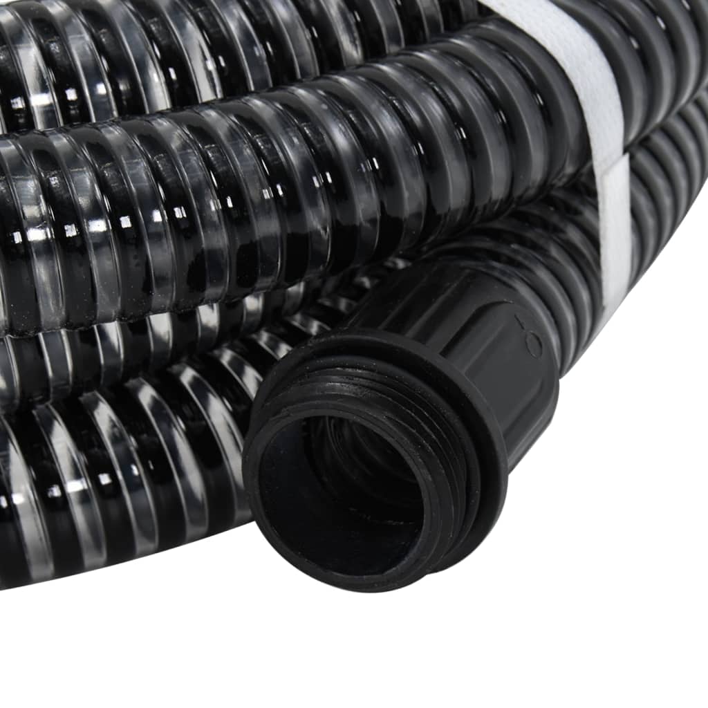 sugeslange med messingkoblinger 1,1" 4 m PVC sort