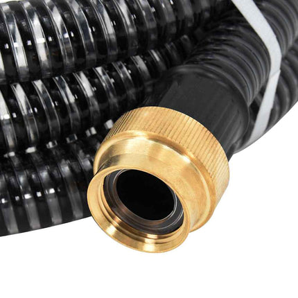 sugeslange med messingkoblinger 1,1" 7 m PVC sort