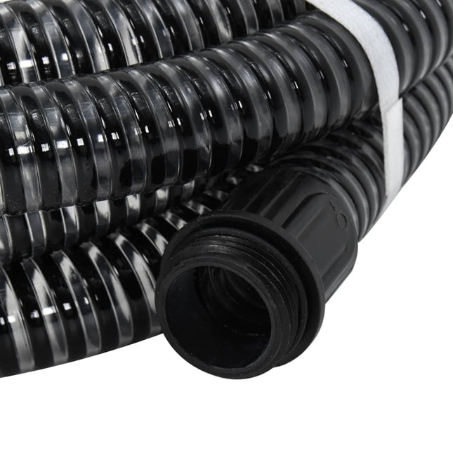 sugeslange med messingkoblinger 1,1" 10 m PVC sort