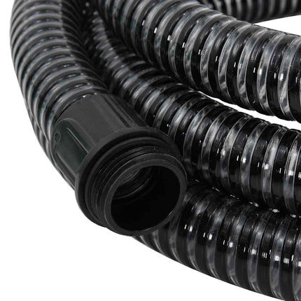 sugeslange med messingkoblinger 1,1" 15 m PVC sort
