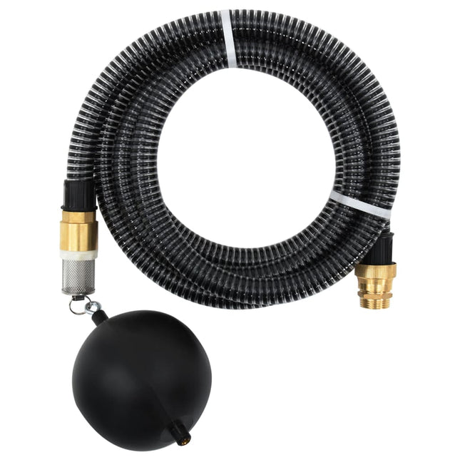 sugeslange med messingkoblinger 1,1" 25 m PVC sort