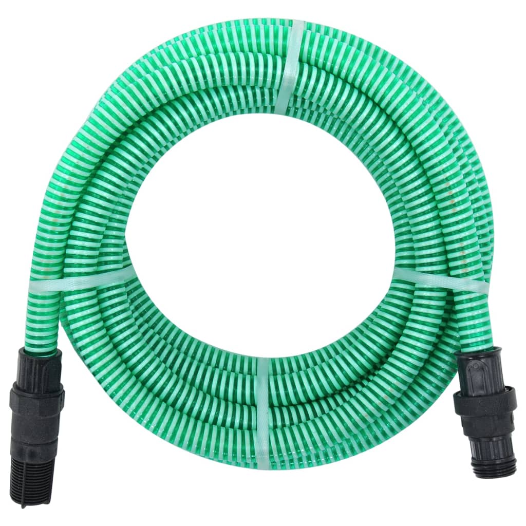 sugeslange med messingkoblinger 1" 10 m PVC grøn