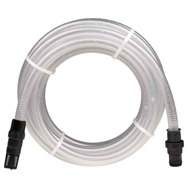 sugeslange med messingkoblinger 1" 10 m PVC Transparent