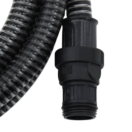 sugeslange med messingkoblinger 1" 4 m PVC sort