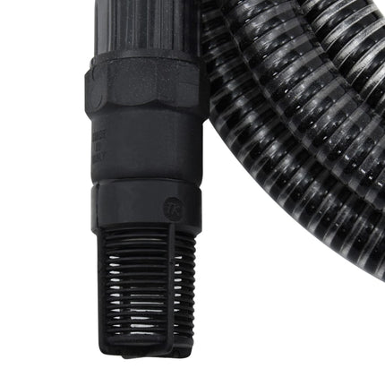 sugeslange med messingkoblinger 1" 4 m PVC sort