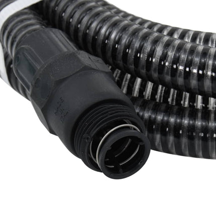 sugeslange med messingkoblinger 1" 4 m PVC sort