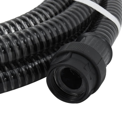 sugeslange med messingkoblinger 1" 10 m PVC sort